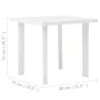 White plastic garden table 80x75x72 cm by vidaXL, Garden tables - Ref: Foro24-48802, Price: 75,90 €, Discount: %