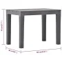 Gartentisch mit 2 braunen Kunststoffbänken von vidaXL, Gartensets - Ref: Foro24-48779, Preis: 95,93 €, Rabatt: %