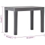 Gartentisch mit 2 braunen Kunststoffbänken von vidaXL, Gartensets - Ref: Foro24-48779, Preis: 95,93 €, Rabatt: %