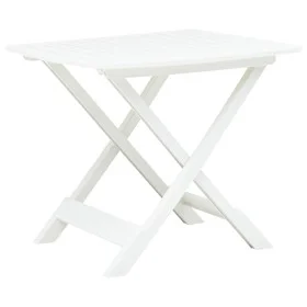 White plastic folding garden table 79x72x70 cm by vidaXL, Garden tables - Ref: Foro24-48790, Price: 63,13 €, Discount: %