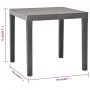 Garden table with 2 brown plastic benches by vidaXL, Garden sets - Ref: Foro24-48779, Price: 95,93 €, Discount: %