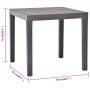 Gartentisch mit 2 braunen Kunststoffbänken von vidaXL, Gartensets - Ref: Foro24-48779, Preis: 95,93 €, Rabatt: %