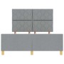 Estructura de cama con cabecera Gris claro 140 x 190 cm tela