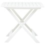Klappbarer Gartentisch aus weißem Kunststoff, 79 x 72 x 70 cm von vidaXL, Gartentische - Ref: Foro24-48790, Preis: 57,22 €, R...