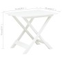 Klappbarer Gartentisch aus weißem Kunststoff, 79 x 72 x 70 cm von vidaXL, Gartentische - Ref: Foro24-48790, Preis: 57,22 €, R...