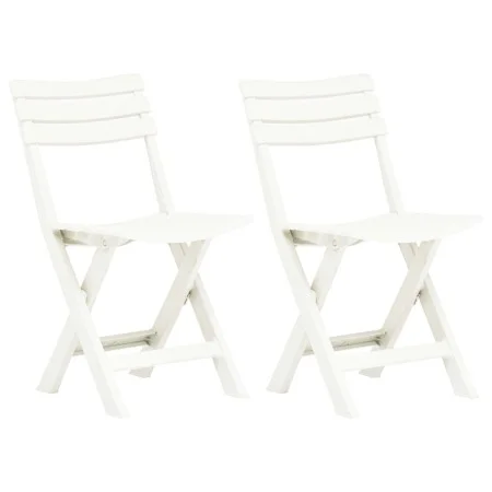 Klappbare Gartenstühle 2 Einheiten aus weißem Kunststoff von vidaXL, Gartenstühle - Ref: Foro24-48786, Preis: 60,46 €, Rabatt: %