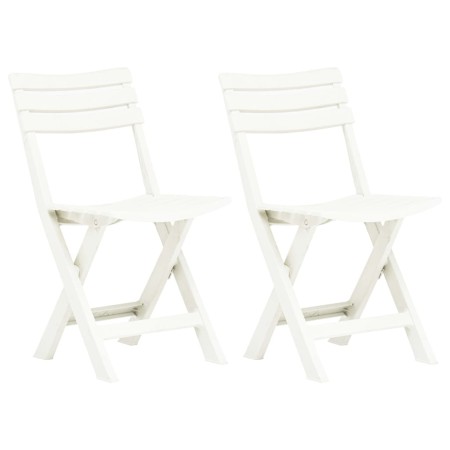 Klappbare Gartenstühle 2 Einheiten aus weißem Kunststoff von vidaXL, Gartenstühle - Ref: Foro24-48786, Preis: 57,22 €, Rabatt: %