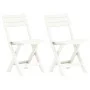 Klappbare Gartenstühle 2 Einheiten aus weißem Kunststoff von vidaXL, Gartenstühle - Ref: Foro24-48786, Preis: 60,46 €, Rabatt: %
