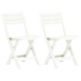 Klappbare Gartenstühle 2 Einheiten aus weißem Kunststoff von vidaXL, Gartenstühle - Ref: Foro24-48786, Preis: 57,22 €, Rabatt: %