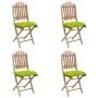 5-piece folding garden dining set with bamboo cushions by vidaXL, Garden sets - Ref: Foro24-3063986, Price: 268,66 €, Discoun...