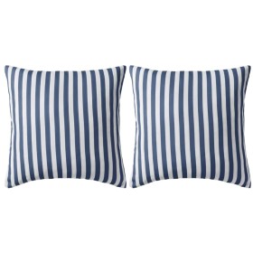 Gestreifte Outdoor-Kissen 45x45 cm Marineblau 2 Einheiten von vidaXL, Kissen - Ref: Foro24-132306, Preis: 28,58 €, Rabatt: %