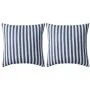 Cojines para exterior a rayas 45x45 cm azul marino 2 unidades de vidaXL, Cojines - Ref: Foro24-132306, Precio: 28,05 €, Descu...