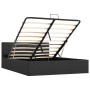 Cama canapé hidráulica almacenaje tela gris oscuro 140x200 cm de vidaXL, Camas y somieres - Ref: Foro24-285573, Precio: 356,44 €