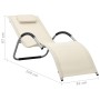 Sun loungers 2 units cream and gray textilene by vidaXL, Loungers - Ref: Foro24-310518, Price: 135,79 €, Discount: %