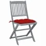 Klappbare Gartenstühle, 6 Stück, Kissen aus massivem Akazienholz von vidaXL, Gartenstühle - Ref: Foro24-3065455, Preis: 318,4...