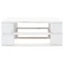 Otomana de jardín de palets madera de pino impregnada blanca de vidaXL, Sofás modulares de exterior - Ref: Foro24-3066428, Pr...