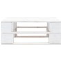 Otomana de jardín de palets madera de pino impregnada blanca de vidaXL, Sofás modulares de exterior - Ref: Foro24-3066428, Pr...