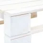 Gartenhocker aus weiß imprägnierten Kiefernholzpaletten von vidaXL, Modulare Sofas für den Außenbereich - Ref: Foro24-3066428...