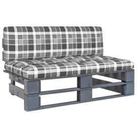 Gray impregnated pine wood pallet garden ottoman by vidaXL, Modular outdoor sofas - Ref: Foro24-3066494, Price: 123,02 €, Dis...