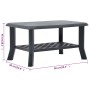 Anthrazitgrauer Couchtisch aus Kunststoff 90x60x46 cm von vidaXL, Couchtisch - Ref: Foro24-48795, Preis: 75,12 €, Rabatt: %