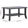 Anthrazitgrauer Couchtisch aus Kunststoff 90x60x46 cm von vidaXL, Couchtisch - Ref: Foro24-48795, Preis: 81,31 €, Rabatt: %