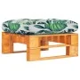 Garden ottoman made of honey brown impregnated pine wood pallets by vidaXL, Modular outdoor sofas - Ref: Foro24-3066456, Pric...