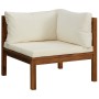 Gartenmöbel 6 Stück cremefarbene Kissen aus massivem Akazienholz von vidaXL, Gartensets - Ref: Foro24-3086948, Preis: 721,91 ...