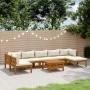 Gartenmöbel-Set, 8-teilig, mit cremefarbenen Kissen aus massiver Akazie. von vidaXL, Gartensets - Ref: Foro24-3086955, Preis:...
