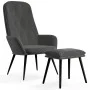 Entspannungssessel mit dunkelgrauem Samthocker von vidaXL, Sessel - Ref: Foro24-3097620, Preis: 116,47 €, Rabatt: %