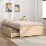 Single bed frame with drawers 75x190 cm by vidaXL, Beds and slatted bases - Ref: Foro24-3103453, Price: 148,15 €, Discount: %