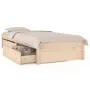 Single bed frame with drawers 75x190 cm by vidaXL, Beds and slatted bases - Ref: Foro24-3103453, Price: 146,39 €, Discount: %