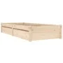 Single bed frame with drawers 75x190 cm by vidaXL, Beds and slatted bases - Ref: Foro24-3103453, Price: 146,39 €, Discount: %