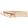 Single bed frame with drawers 75x190 cm by vidaXL, Beds and slatted bases - Ref: Foro24-3103453, Price: 148,15 €, Discount: %