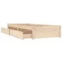 Single bed frame with drawers 75x190 cm by vidaXL, Beds and slatted bases - Ref: Foro24-3103453, Price: 146,39 €, Discount: %