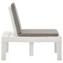 Gartenliege mit weißem Kunststoffkissen von vidaXL, Gartenstühle - Ref: Foro24-48825, Preis: 68,93 €, Rabatt: %