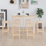 7-teiliges Bar-Set aus massivem Kiefernholz von vidaXL, Möbelsets für Küchen und Esszimmer - Ref: Foro24-3124707, Preis: 392,...