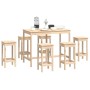 7-teiliges Bar-Set aus massivem Kiefernholz von vidaXL, Möbelsets für Küchen und Esszimmer - Ref: Foro24-3124707, Preis: 392,...
