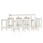 Set de bar 9 piezas madera maciza de pino blanco de vidaXL, muebles para cocinas y comedores - Ref: Foro24-3124718, Precio: 5...