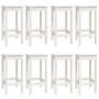 9-teiliges Barset aus massivem weißem Kiefernholz von vidaXL, Möbelsets für Küchen und Esszimmer - Ref: Foro24-3124718, Preis...
