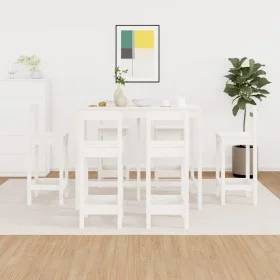 7-piece bar set solid white pine wood by vidaXL, Furniture sets for kitchens and dining rooms - Ref: Foro24-3124713, Price: 3...