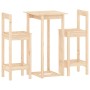 Set de bar 3 piezas madera maciza de pino de vidaXL, muebles para cocinas y comedores - Ref: Foro24-3124732, Precio: 133,14 €...