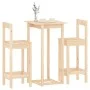 3-teiliges Bar-Set aus massivem Kiefernholz von vidaXL, Möbelsets für Küchen und Esszimmer - Ref: Foro24-3124732, Preis: 131,...
