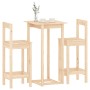Set de bar 3 piezas madera maciza de pino de vidaXL, muebles para cocinas y comedores - Ref: Foro24-3124732, Precio: 133,14 €...