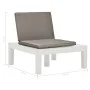 Garden lounger with white plastic cushion by vidaXL, Garden chairs - Ref: Foro24-48825, Price: 68,37 €, Discount: %