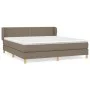 Box spring bed with taupe gray fabric mattress 160x200 cm by vidaXL, Beds and slatted bases - Ref: Foro24-3126737, Price: 503...
