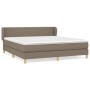 Cama box spring con colchón tela gris taupe 160x200 cm de vidaXL, Camas y somieres - Ref: Foro24-3126737, Precio: 513,08 €, D...