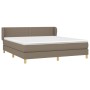 Cama box spring con colchón tela gris taupe 160x200 cm de vidaXL, Camas y somieres - Ref: Foro24-3126737, Precio: 513,08 €, D...