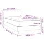 Boxspringbett mit Matratze und LED-Samt in Dunkelgrau, 100 x 200 cm von vidaXL, Betten und Lattenroste - Ref: Foro24-3134268,...