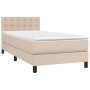 Boxspringbett LED-Matratze Cappuccino Kunstleder 90x190 cm von vidaXL, Betten und Lattenroste - Ref: Foro24-3134200, Preis: 2...