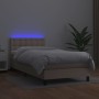 Boxspringbett LED-Matratze Cappuccino Kunstleder 90x190 cm von vidaXL, Betten und Lattenroste - Ref: Foro24-3134200, Preis: 2...